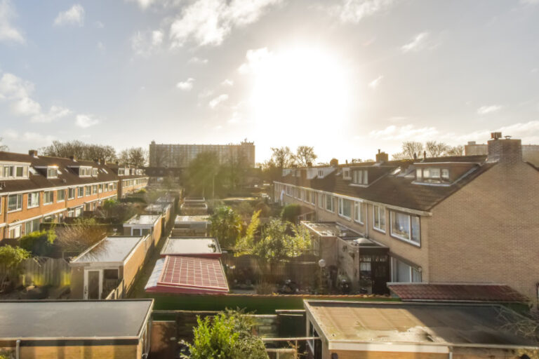 Luchtfoto van een typische woonwijk