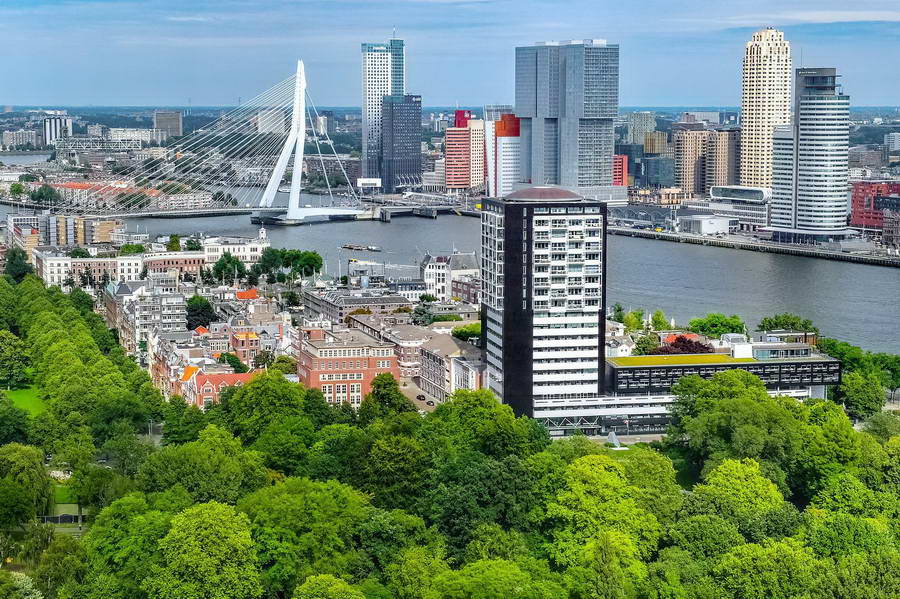 Luchtfoto van Rotterdam
